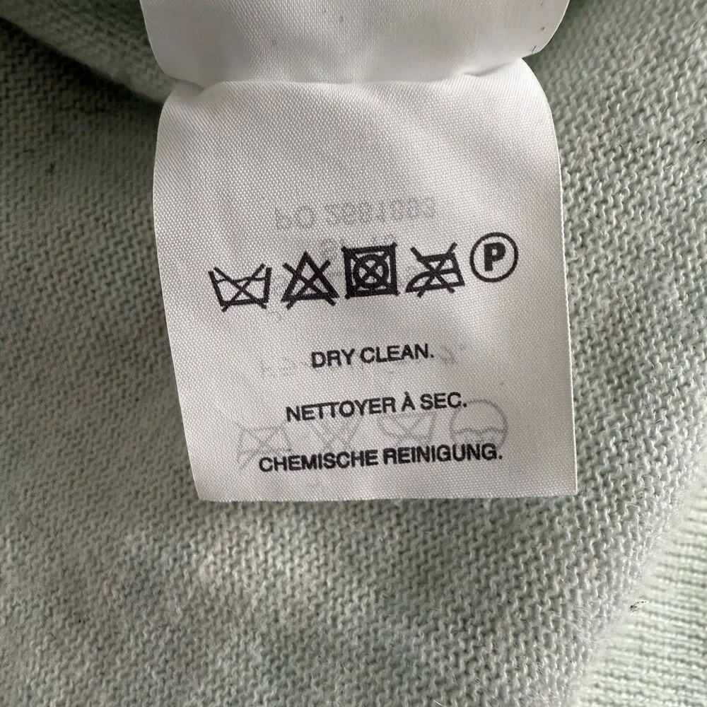 J. Crew Sea Green Merino Wool Cotton Crewneck Sz S Lightweight Spring Pullover